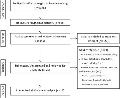 Clinical and CT Features of Subsolid Pulmonary Nodules With Interval Growth: A Systematic Review and Meta-Analysis